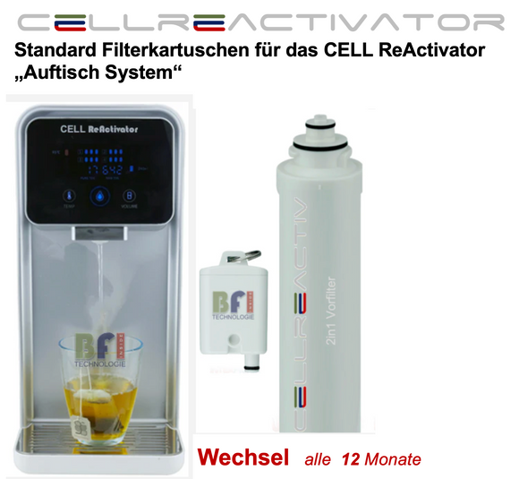 Austausch Vorfilter Kartusche plus BFI Aktiv für CELL ReActivator Desk Top