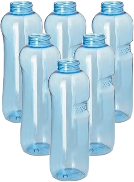 6er Set Tritan Trinkflaschen 1,0L/0,75L70,5L